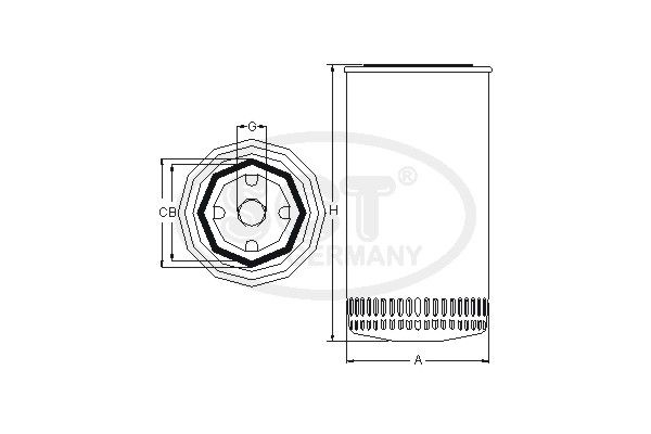 SCT GERMANY Eļļas filtrs SK 807